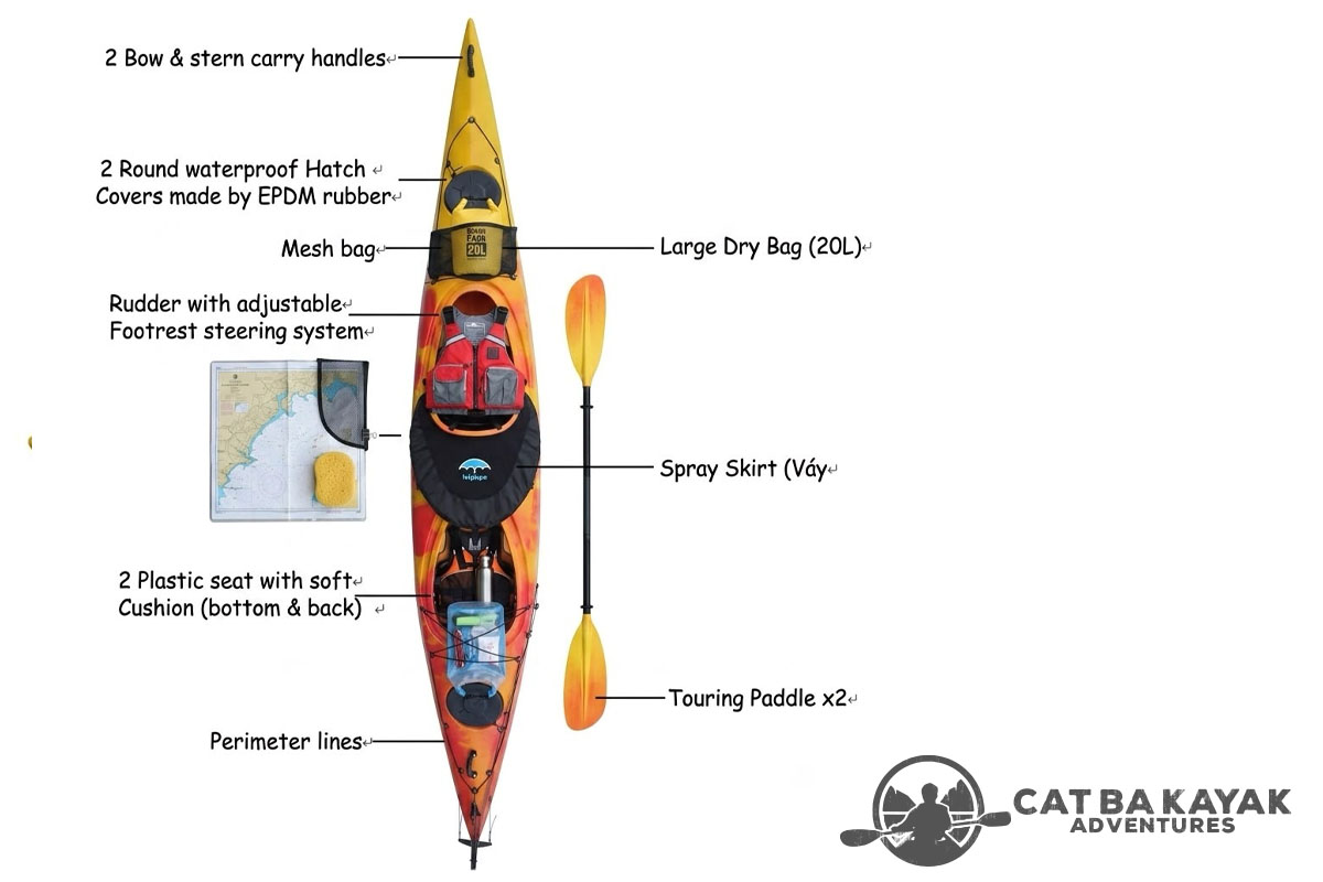 Single Kayak Cat Ba Kayak Adventures